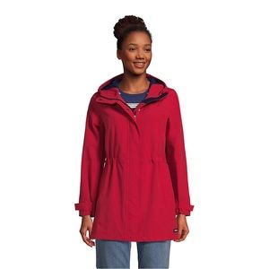 Lands end red raincoat